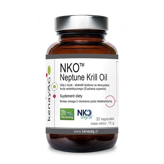 Olej z kryla NKO Neptun Krill Oil (olej z kryla) 30 kapsułek Kenay cena 16,73$