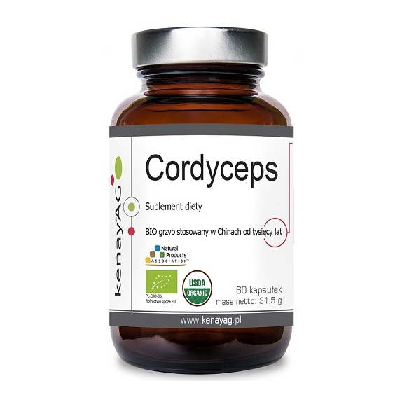 Cordyceps Sinensis Organiczny 525 mg 60 kapsułek Kenay cena 82,95zł