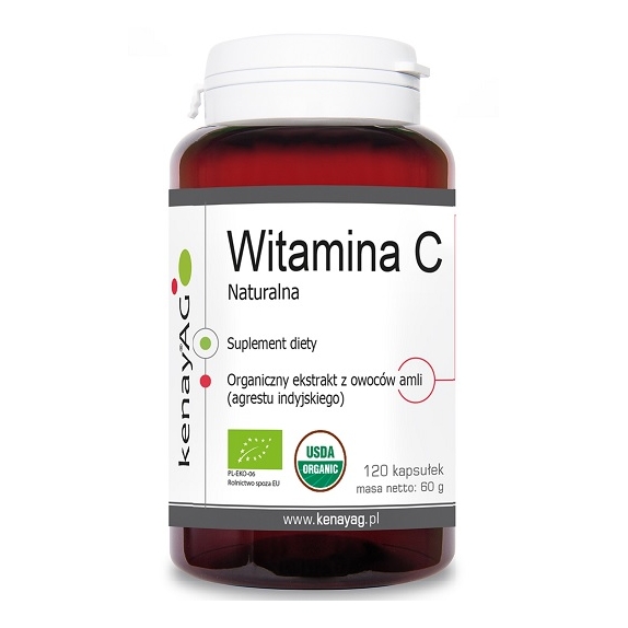 Kenay naturalna organiczna witamina C Orgen C® 120 kapsułek cena 39,39$