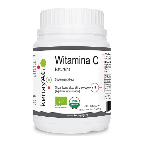 Naturalna organiczna witamina C Orgen C® 240 kapsułek Kenay cena 229,90zł