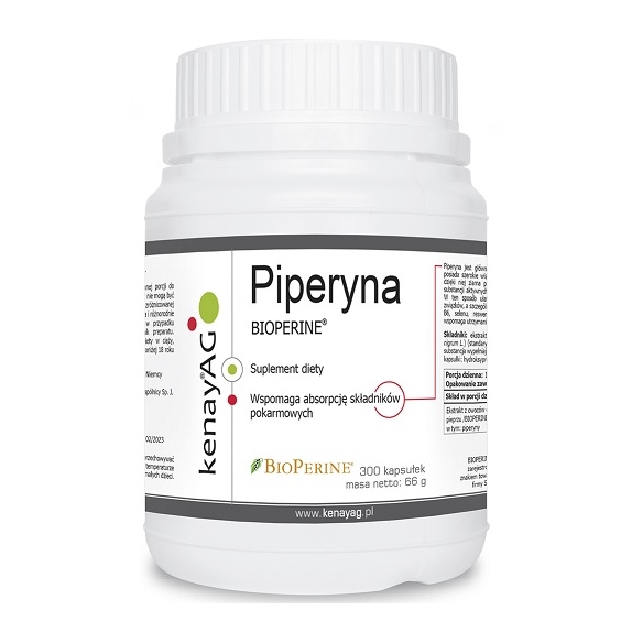 Piperyna (Biopiperyne®) 300 kapsułek Kenay cena 104,90zł