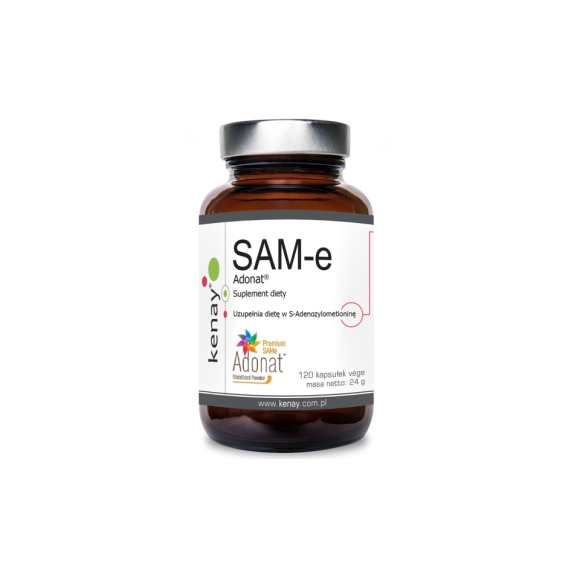 Kenay SAM-e (S-Adenosyl-L-Methionine ADONAT) 120 kapsułek cena 21,60$