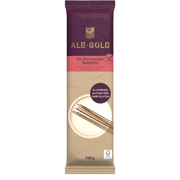 Makaron spaghetti gryczany bezglutenowy 500 g BIO Alb-Gold  cena 17,89zł