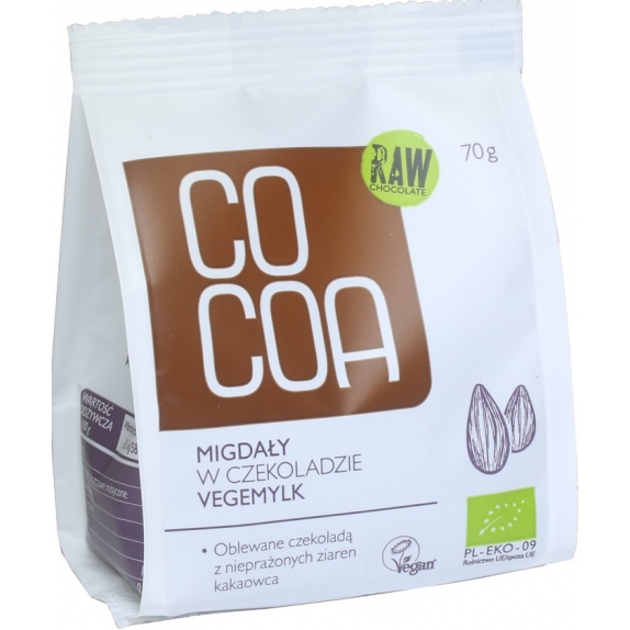 Cocoa migdały w czekoladzie vegemilk 70 g BIO cena 12,39zł