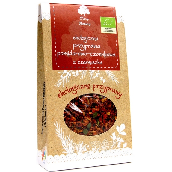 Przyprawa pomidorowo-czosnkowa z czarnuszką 40 g BIO Dary Natury cena 2,81$