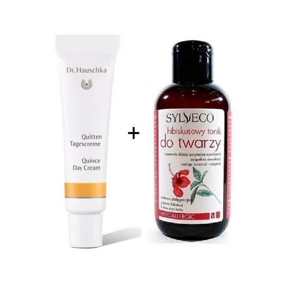 Krem z pigwy na dzień 5 ml Dr Hauschka+Sylveco tonik do twarzy hibiskus 150 ml cena 14,79zł