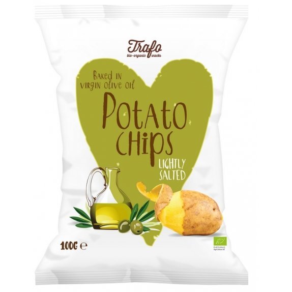 Chipsy ziemniaczane pieczone na oliwie z oliwek 100g Trafo cena 14,45zł