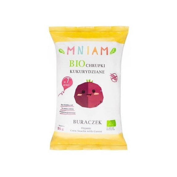 Chrupki kukurydziane buraczek 55g BIO Mniam cena 3,66zł