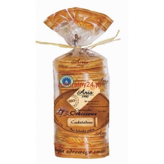 Ciastka orkiszowe czekoladowe bez dodatku cukru 150 g  Bio Ania cena 9,95zł