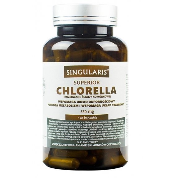 Singularis Superior Chlorella 550 mg 120 kapsułek cena 63,25zł