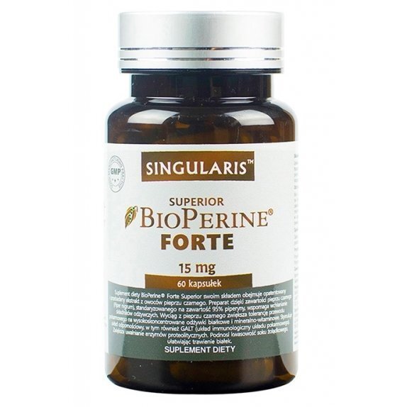 Singularis Superior BioPerine Forte 15 mg 60 kapsułek cena 31,80zł