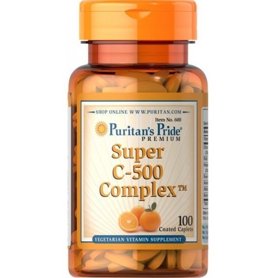Super C-500 Complex witamina C 100 tabletek Puritans Pride cena 59,39zł