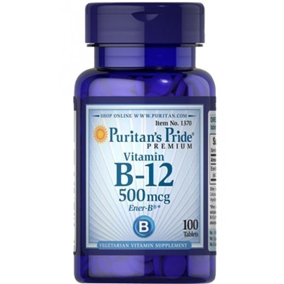 Witamina B-12 500 µg 100 tabletek Puritans Pride cena 14,59zł
