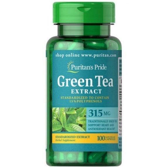 Zielona Herbata - Ekstrakt 315mg 100 kapsułek Puritans Pride cena 28,35zł