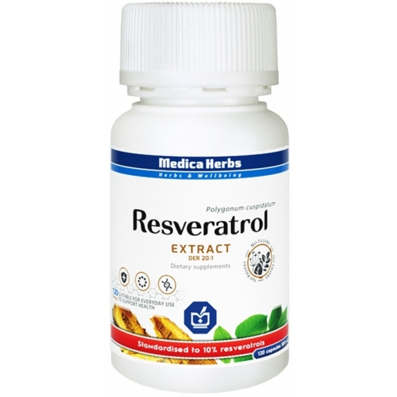 Resweratrol wyciąg 500 mg 120 kapsułek Medica Herbs cena 28,99zł