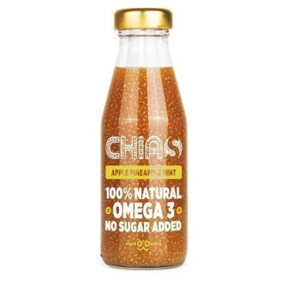 Chias twist płynna przekąska jabłko ananas mięta z nasionami chia 200 ml Datmar cena 7,76zł