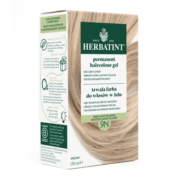 Farba 9N bardzo jasny blond 170 ml Herbatint  cena 52,69zł