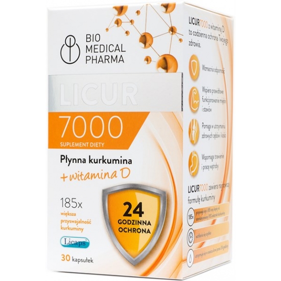 LICUR7000 D 30 kapsułek Bio Medical Pharma cena €18,12