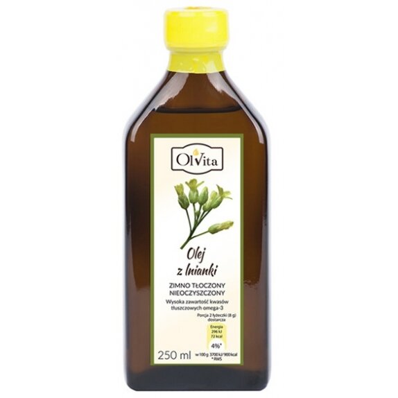 Olej z lnianki rydzowy 250 ml Olvita cena 3,59$