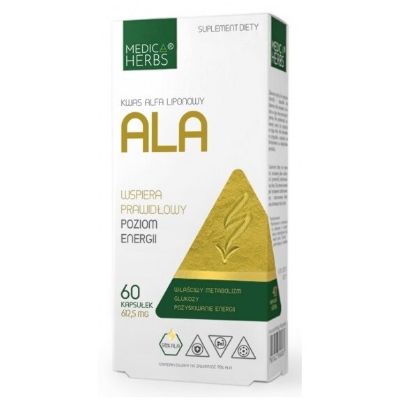 Kwas alfa-liponowy + AbsorBlend 60 kapsułek Medica Herbs cena 27,99zł