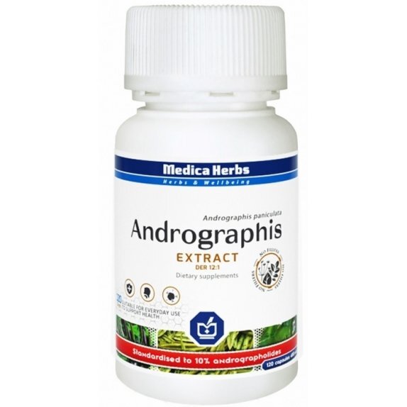 Andrographis ekstrakt 350mg 120 kapsułek Medica Herbs cena 7,20$