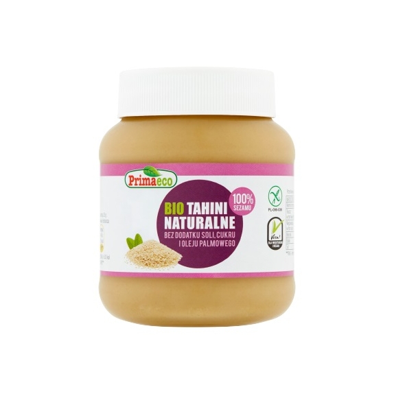 Tahini naturalne bezglutenowe 350 g BIO Primaeco MARCOWA PROMOCJA! cena 20,25zł