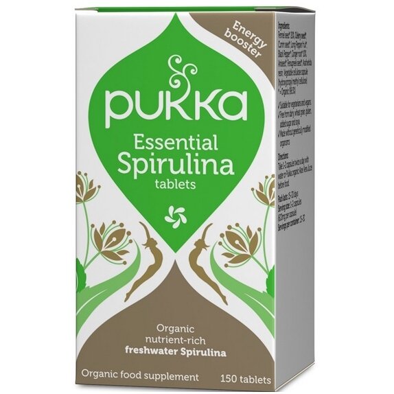 Pukka Essential Spirulina odżywia i wzmacnia 150 tabletek cena 82,59zł
