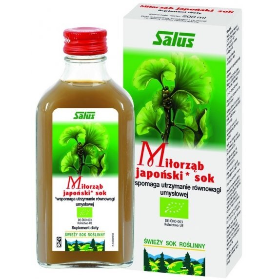 Miłorząb japoński Sok Eko 200 ml Salus cena 26,15zł
