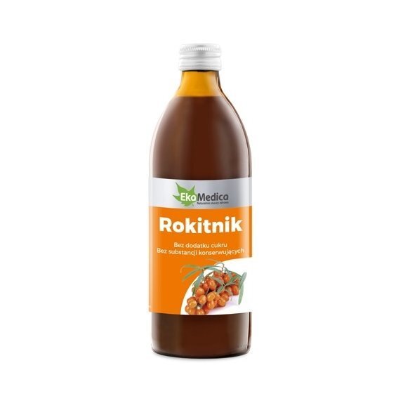 Sok z rokitnika 100% 500 ml EkaMedica cena 23,95zł