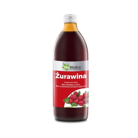 Sok z żurawiny 100% 500 ml EkaMedica cena 26,90zł