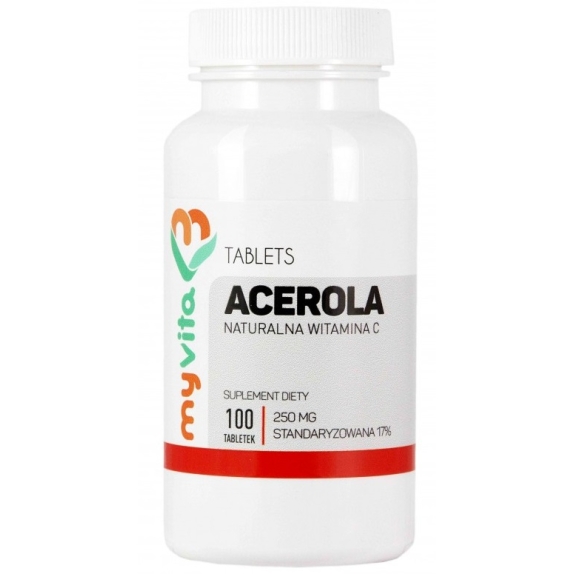 MyVita Acerola 250 mg 100 tabletek cena 26,20zł