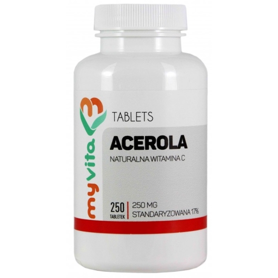 MyVita Acerola 250 mg 250 tabletek cena 42,80zł