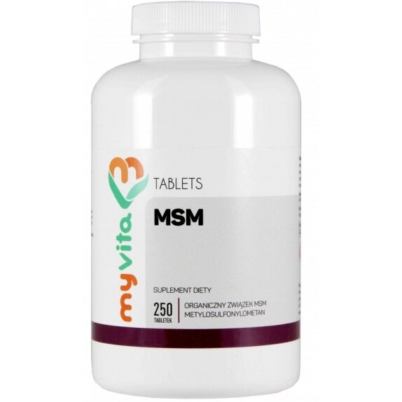 MyVita MSM 500 mg 250 tabletek cena 29,90zł
