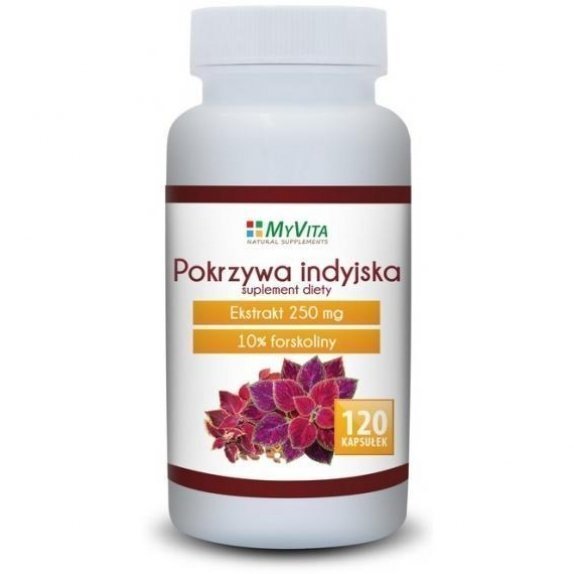 MyVita Pokrzywa indyjska ekstrakt 250 mg 120 kapsułek cena 46,50zł