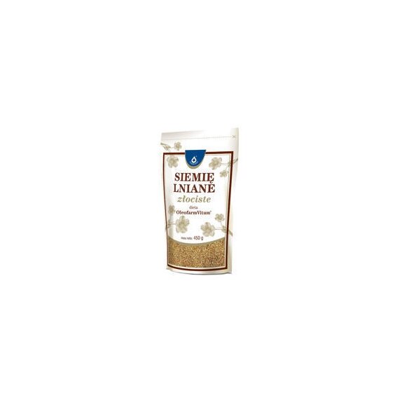 Siemię lniane złociste 450 g Oleofarm cena 7,99zł