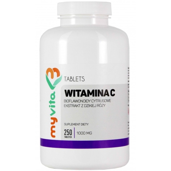 MyVita Witamina C 1000mg + Dzika Róża + Bioflawonoidy 250 tabletek cena 46,45zł