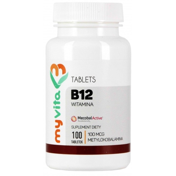 MyVita Witamina B12 100 mcg 100 tabletek PROMOCJA cena €4,05