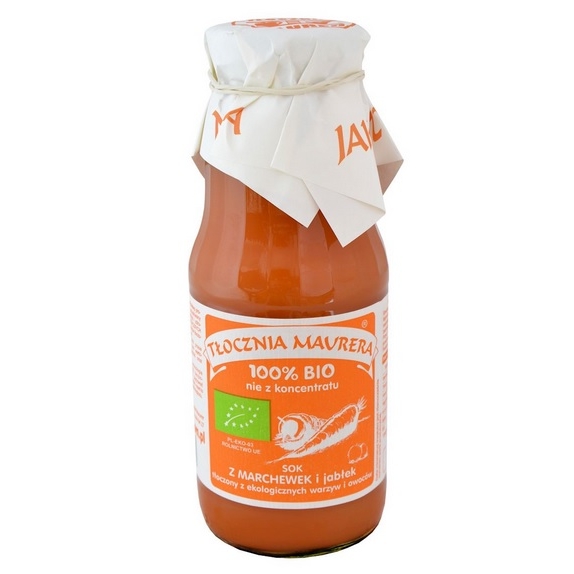 Sok marchewkowy z jabłkiem 300 ml BIO Tłocznia Maurera cena 8,35zł