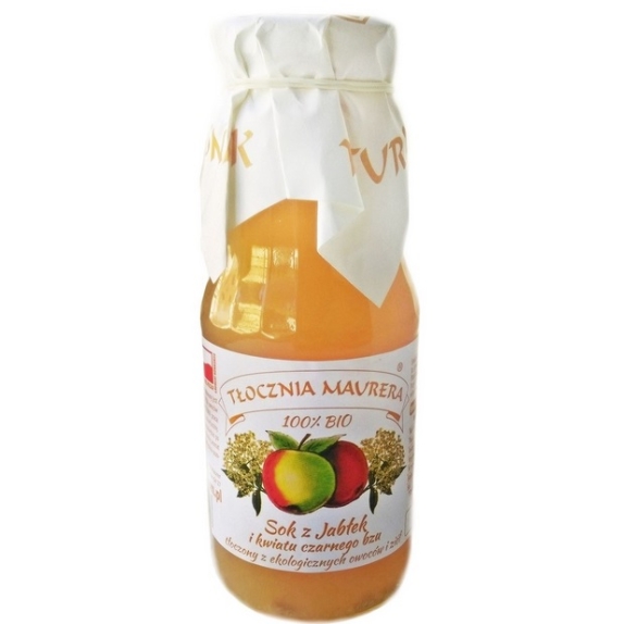 Sok jabłkowy z kwiatem czarnego bzu 300 ml BIO Tłocznia Maurera cena 8,35zł