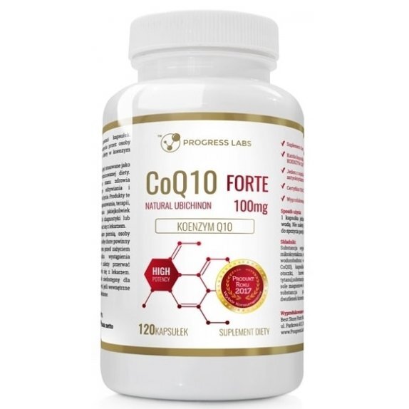 Koenzym Q10 Forte 100 mg CoQ10 120 kapsułek Progress Labs cena 53,60zł