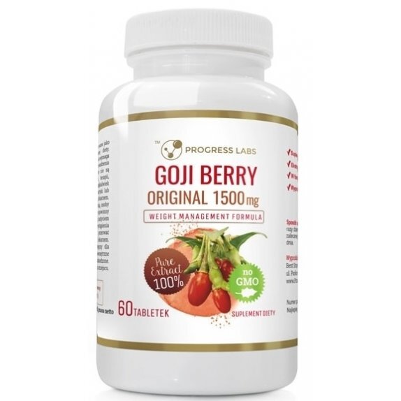 Owoce Jagody Goji Berry Premium Plus 1500 mg 60 tabletek Progress Labs cena 35,39zł