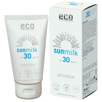 Eco cosmetics mleczko na słońce SPF 30 sensitive 75 ml KWIETNIOWA PROMOCJA!