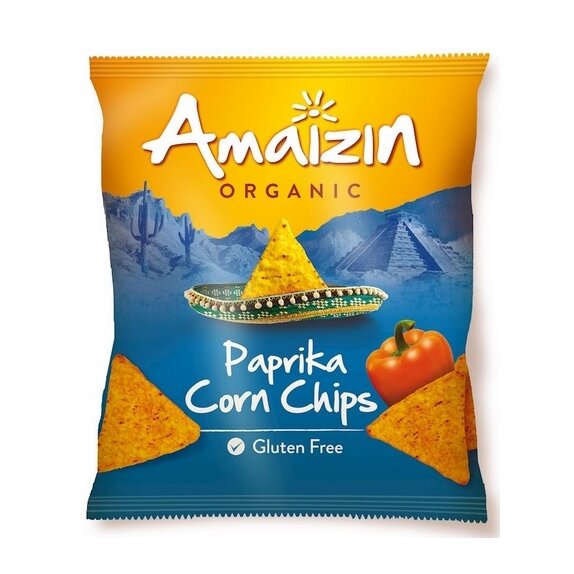 Chipsy kukurydziane paprykowe 75g BIO Amaizin cena 6,19zł