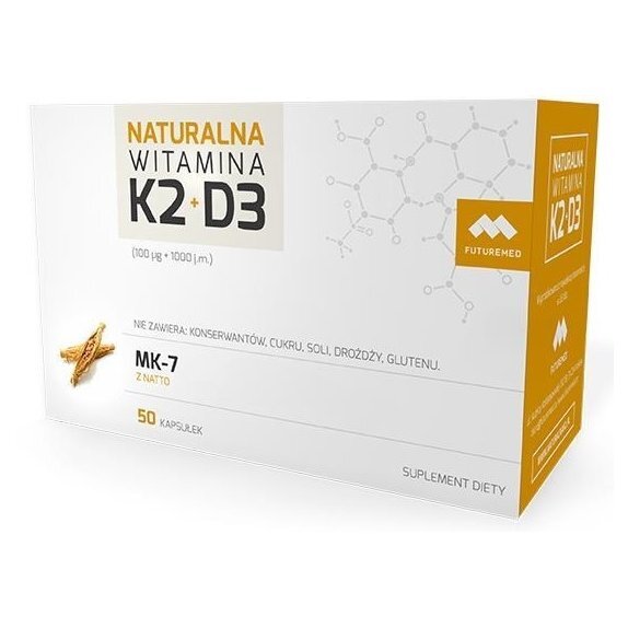 Witamina K2 MK-7 + D3 naturalna 50 kapsułek Futuremed cena 68,05zł