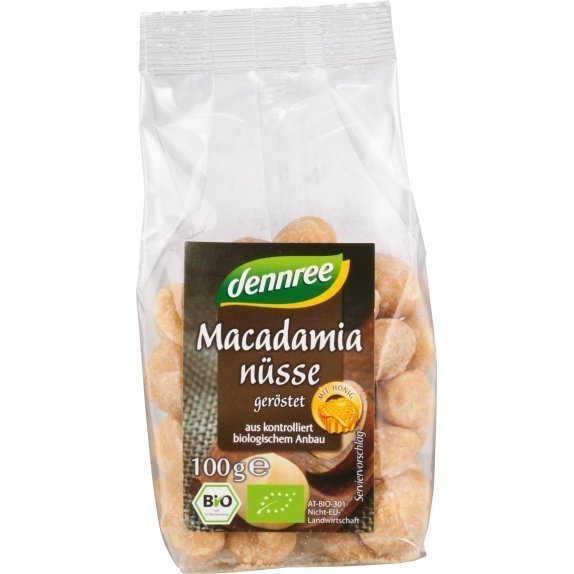 Orzechy makadamia prażone z miodem Bio 100 g Dennree cena 27,65zł