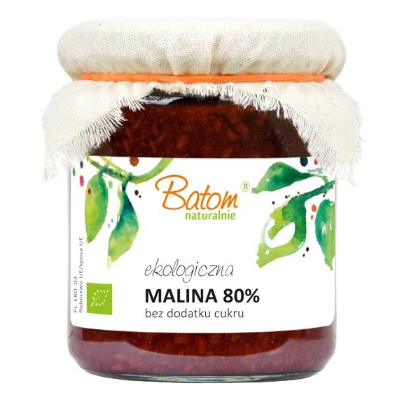 Malina 80% bez cukru 260 g BIO Batom cena 25,45zł