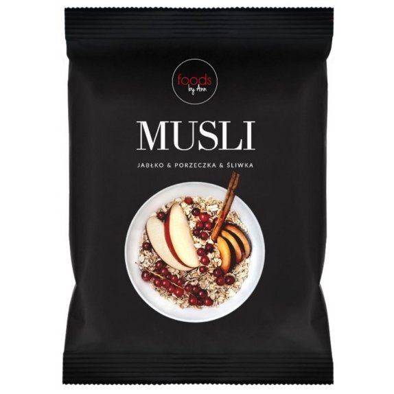 Musli jabłko porzeczka śliwka 50 g Foods by Ann cena 4,82zł