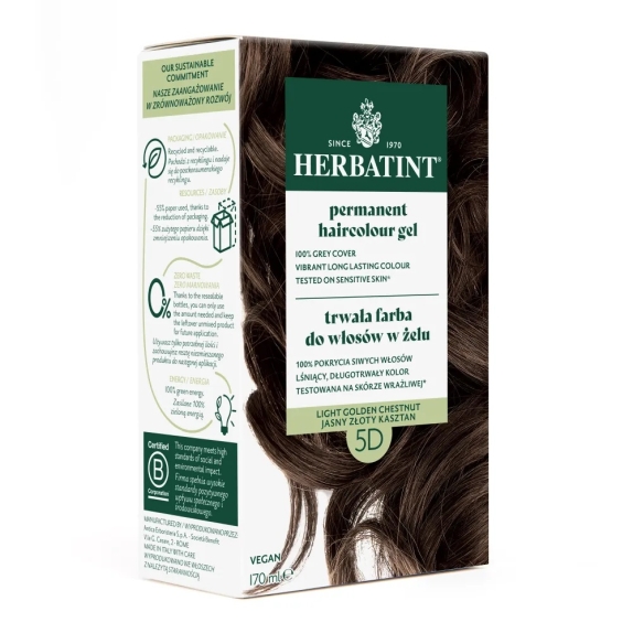 Herbatint Farba 5D jasny złoty kasztan 170 ml cena 52,69zł