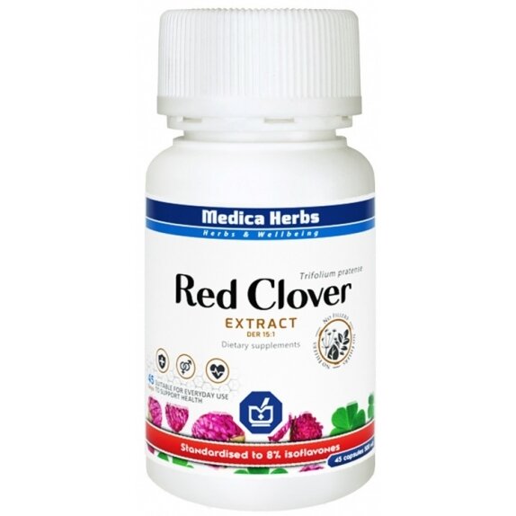 Red Clover wyciąg 500 mg 45 kapsułek Medica Herbs cena 19,85zł