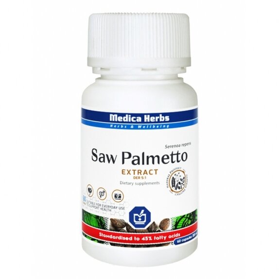 Saw Palmetto wyciąg + AbsorBlend 60 kapsułek Medica Herbs cena 26,80zł